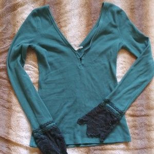 Free People lace longsleeve